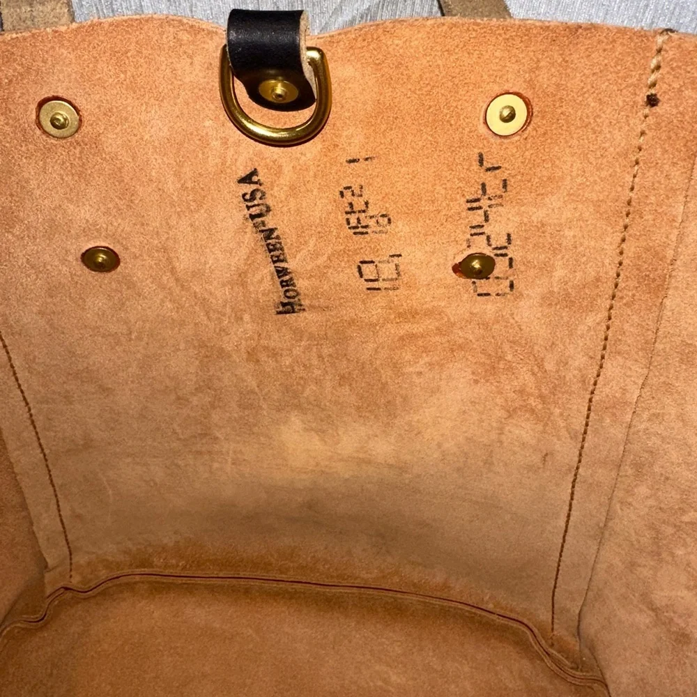 🐑🐑 Lamb Leather Goods English Tan Derby large Shopper 🐑🐑 - Picture 8 of 9